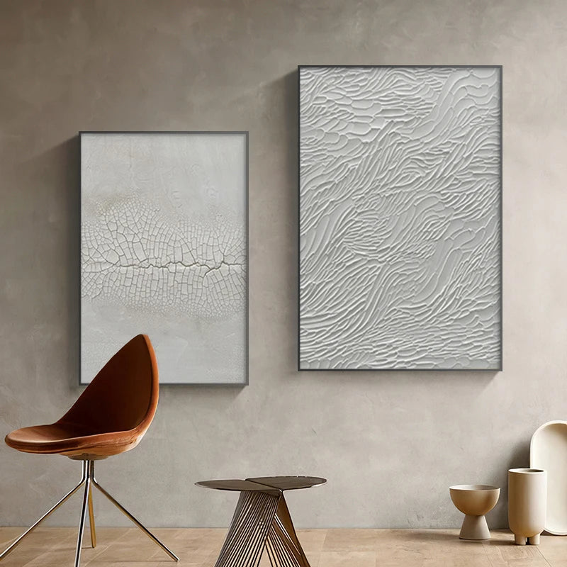 Minimalist Grey Urban Textural Abstract Wall Art Fine Art Canvas Print - Modern Art For Living Room Office Foyer Art For Contemporary Interiors