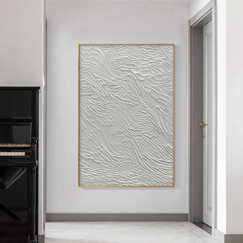 Minimalist Grey Urban Textural Abstract Wall Art Fine Art Canvas Print - Modern Art For Living Room Office Foyer Art For Contemporary Interiors