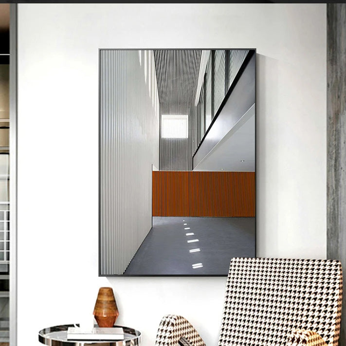 Modern Abstract Architectural Wall Art Fine Art Canvas Prints - Pictures For Office Meeting Room Dining Room Foyer Art Decor