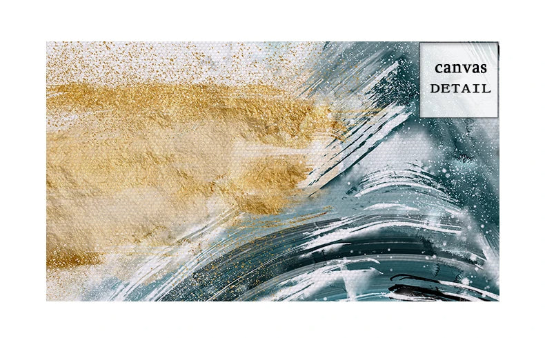 Modern Abstract Flowing Golden Jade Wall Art Fine Art Canvas Prints - Modern Art For Living Room Dining Room Bedroom Boutique Hotel Art For Contemporary Interiors