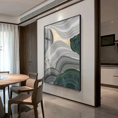 Modern Abstract Flowing Landscape Wall Art Fine Art Canvas Prints - Art For Modern Apartment Living Room Dining Room Foyer Art For Contemporary Home Decor