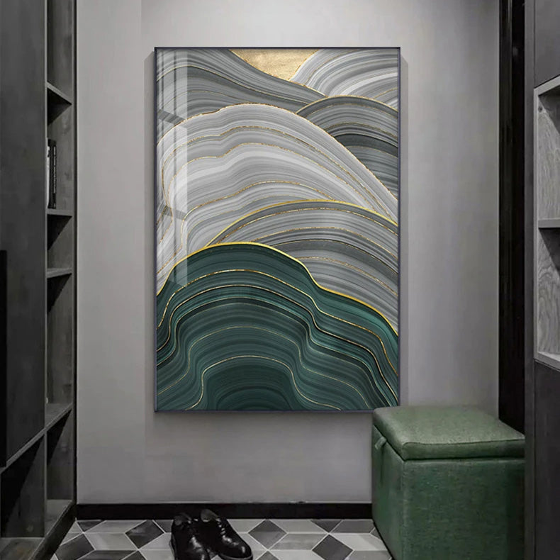 Modern Abstract Flowing Landscape Wall Art Fine Art Canvas Prints - Art For Modern Apartment Living Room Dining Room Foyer Art For Contemporary Home Decor