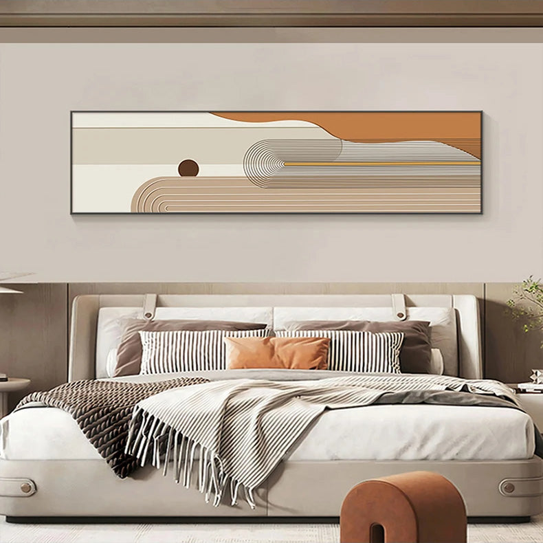 Modern Abstract Geometric Lines Wide Format Wall Art Fine Art Canvas Prints - Pictures For Above The Sofa Art For Above The Bed
