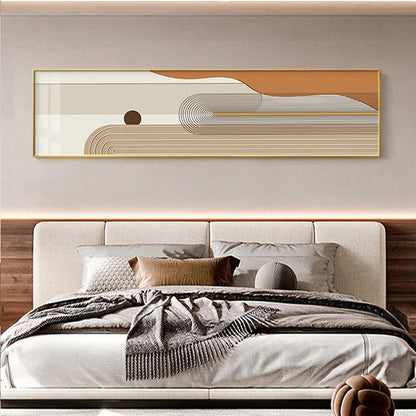 Modern Abstract Geometric Lines Wide Format Wall Art Fine Art Canvas Prints - Pictures For Above The Sofa Art For Above The Bed