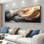 Modern Flowing Abstract Wide Format Wall Art Fine Art Canvas Prints - Living Room Art For Above The Sofa Wide Abstract Art For Above The Bed Art For Modern Living