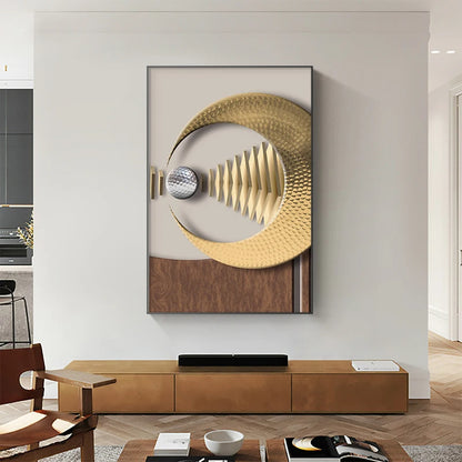 Modern Aesthetics Abstract Celestial Geometry Wall Art Fine Art Canvas Prints - Picture For Living Room Bedroom Art For Contemporary Home and Office Interior Design