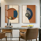Modern Aesthetics Abstract Earth Geometry Wall Art Fine Art Canvas Prints - Modern Artworks For Living Room Dining Room Foyer Art For Modern Office Meeting Room