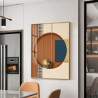 Modern Aesthetics Abstract Earth Geometry Wall Art Fine Art Canvas Prints - Modern Artworks For Living Room Dining Room Foyer Art For Modern Office Meeting Room