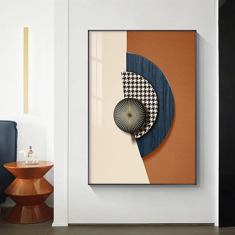 Modern Aesthetics Abstract Earth Geometry Wall Art Fine Art Canvas Prints - Modern Artworks For Living Room Dining Room Foyer Art For Modern Office Meeting Room