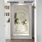 Modern Archway Corridor Canvas Print – Bright White Space Enhancing Architectural Wall Art for Modern Apartment Hallway and Living Room