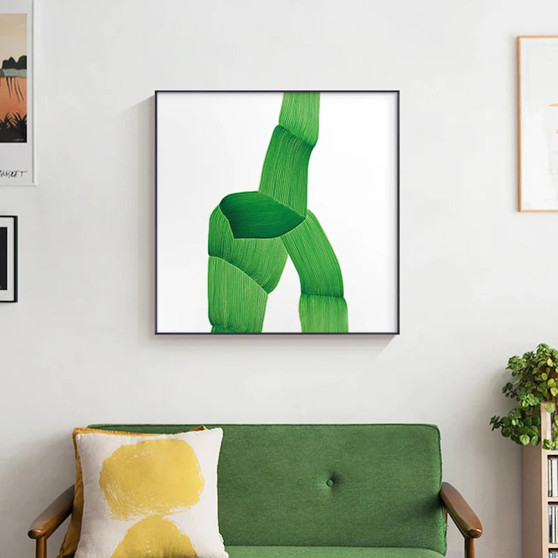 Modern Color Splash Minimalist Abstract Wall Art Fine Art Canvas Prints - Square Format Artworks For Living Room Dining Room Modern Art For Contemporary Spaces