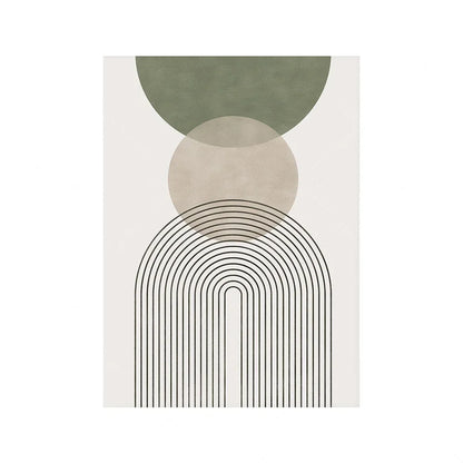 Set of 3Pcs Modern Minimalist Abstract Geometric Botanical Wall Art Fine Art Canvas Prints - Simple Pictures For Living Room Bedroom Dining Room Art For Modern Living
