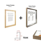 DIY Luxury Picture Frame Kit 60x90cm 50x70cm 40x50cm etc Titanium Gold Teak Walnut Brushed Silver Aluminium Black - DIY Picture Framing Kit For Canvas Prints + Wooden Inner Frame
