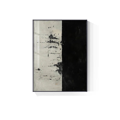 Urban Black White Minimalist Wall Art Fine Art Canvas Prints - Abstract Pictures For Modern Loft Apartment Living Room Dining Room Art For Contemporary Office Interiors