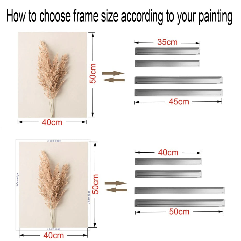 Modern Luxury Square Format Metal Picture Frame Kits 40x40, 50x50, 60x60cm etc Aluminium Frames Brushed Gold Silver Black Metal With Inner Wooden Frame