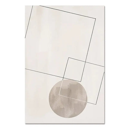 Minimalist Abstract Geometric Wall Art Fine Art Canvas Prints - Art For Contemporary Apartment Living Room Bedroom Dining Room Art For Modern Living