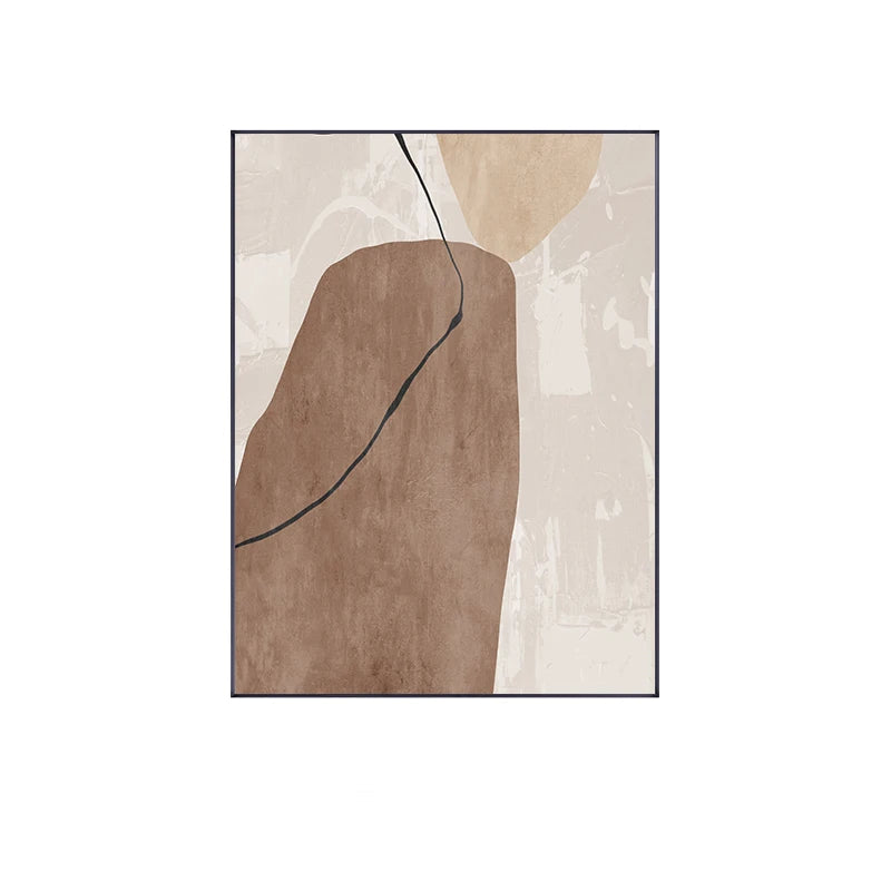 Neutral Colors Beige Brown Grey Nordic Abstract Wall Art Fine Art Canvas Prints - Art For Modern Apartment Living Room Dining Room Bedroom For Contemporary Interiors