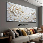 Extra Large Modern Flower Canvas Wall Art, Frameless Abstract Painting Picture for Living Room Bedroom Office Home Decoration