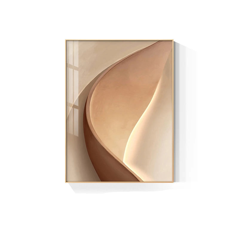 Modern Aesthetics Flowing Abstract Wall Art Fine Art Canvas Prints - Light Luxury Modern Art For Living Room Dining Room Home Office Meeting Room Art For Contemporary Interiors