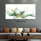 2D Flat Golden Flower Modern Abstract Painting Frameless Picture Living Room Bedroom Office Home Decor High Quality Print Canvas
