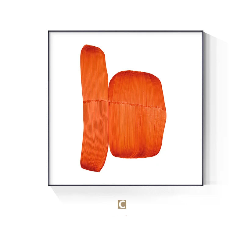 Modern Color Splash Minimalist Abstract Wall Art Fine Art Canvas Prints - Square Format Artworks For Living Room Dining Room Modern Art For Contemporary Spaces