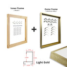 Luxury Metal Picture Frame 60x90 50x70 40x50cm etc Titanium Gold Brushed Silver Aluminium Black - DIY Picture Framing Kit For Canvas Prints + Wooden Inner Frame