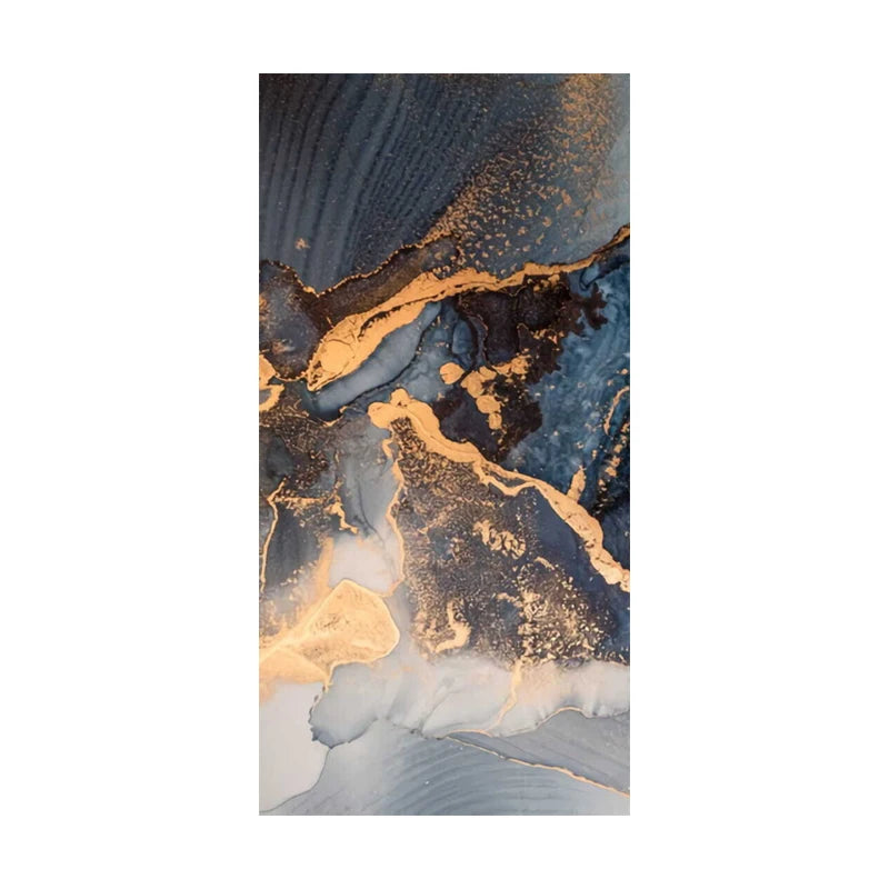Set of 3 Pcs Abstract Blue Marble Print Wall Art Fine Art Canvas Prints - Modern Art For Living Room Foyer Dining Room Decor Art For Contemporary Interiors