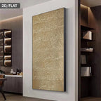 Arabic Calligraphy Canvas Print Wall Art – White Islamic Script on Neutral Beige Background - for Modern Living Room & Contemporary Home Décor