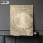 Abstract Tree Ring Canvas Print Wall Art – Modern Minimalist Wood Grain Abstract Artwork For Luxury Living Room, Bedroom & Foyer Décor