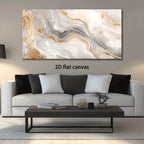 Canvas Wall Art 2D Flat Marble Waves Abstract Painting Frameless Living Room Bedroom Office Home Decor High Quality Print Canvas