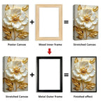 DIY Luxury Picture Frame Kit 60x90cm 50x70cm 40x50cm etc Titanium Gold Teak Walnut Brushed Silver Aluminium Black - DIY Picture Framing Kit For Canvas Prints + Wooden Inner Frame