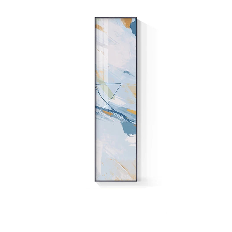 Subtle Shades Of Pastel Pink Terracotta Abstract Wall Art Fine Art Canvas Prints - Tall Vertical Format Pictures For Foyer Reception Room Entranceway Art for Modern interiors