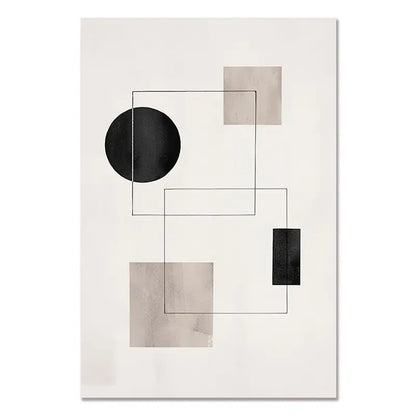 Minimalist Abstract Geometric Wall Art Fine Art Canvas Prints - Art For Contemporary Apartment Living Room Bedroom Dining Room Art For Modern Living