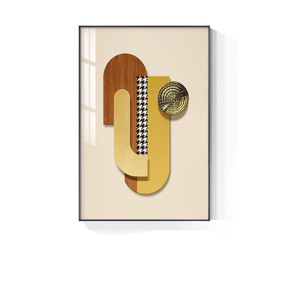 Modern Aesthetics Abstract Earth Geometry Wall Art Fine Art Canvas Prints - Modern Artworks For Living Room Dining Room Foyer Art For Modern Office Meeting Room