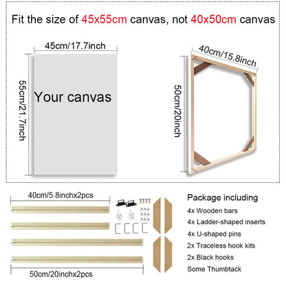 Real Wood Frames 30x40 50x70 80x120cm For Framing Canvas Prints DIY Framing Kits Canvas Stretcher Bars Natural Wood Easy To Assemble - Fixtures and Fittings Included
