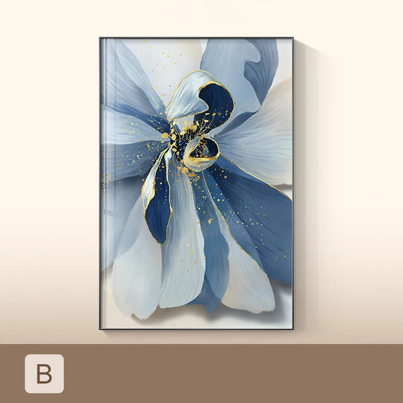 Big Floral Abstract Wall Art Fine Art Canvas Prints - Modern Botanical Artwork For Foyer Living Room Office Art For Contemporary Interiors