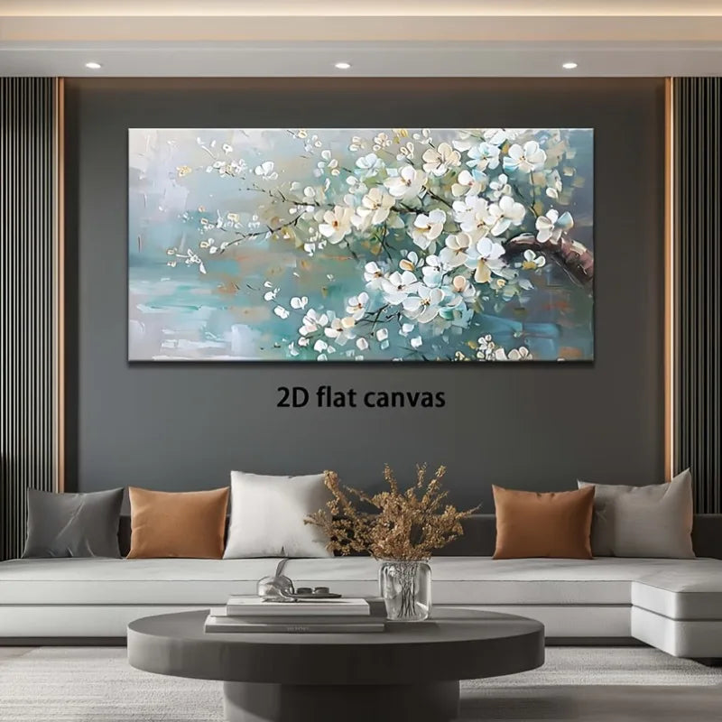 Modern Blossom Canvas Wall Art, Frameless Abstract Branch Wall Art Pictures Living room Decoration High Quality Print on Canvas