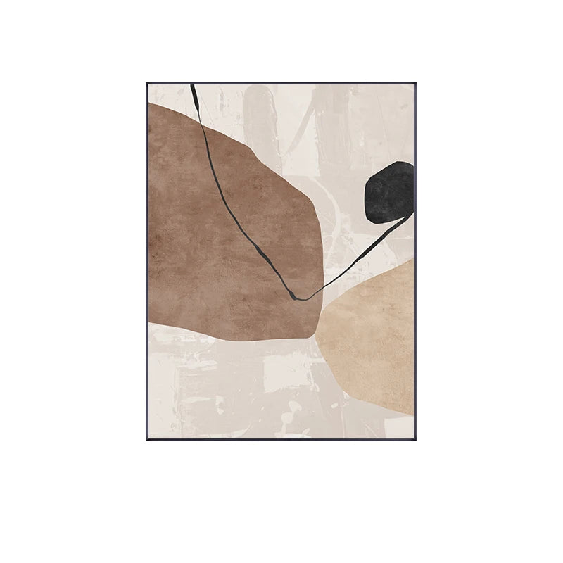 Neutral Colors Beige Brown Grey Nordic Abstract Wall Art Fine Art Canvas Prints - Art For Modern Apartment Living Room Dining Room Bedroom For Contemporary Interiors