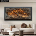 Large Tree of Life Unframed Canvas Print Wall Art – Neutral Nature‑Inspired Design for Modern Foyer, Living Room & Contemporary Home Decor