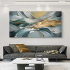 Light Luxury Abstract Biomorphic Ribbon Wall Art Fine Art Canvas Print - Modern Art For Living Room Above The Sofa Bedroom Contemporary Art For Above The Bed