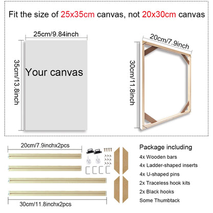 Real Wood Frames 30x40 50x70 80x120cm For Framing Canvas Prints DIY Framing Kits Canvas Stretcher Bars Natural Wood Easy To Assemble - Fixtures and Fittings Included