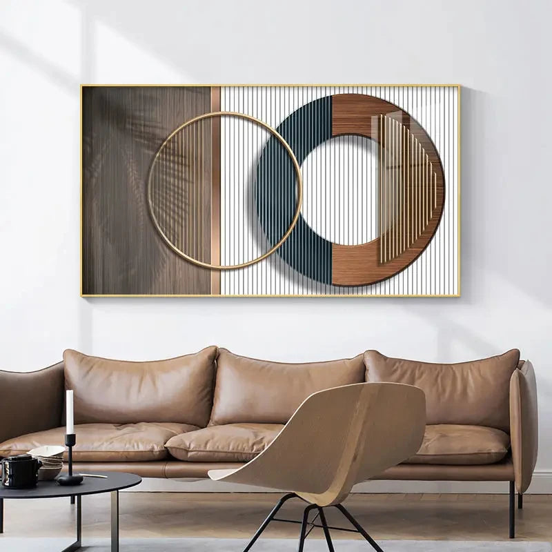 Modern Aesthetics Abstract Celestial Geometry Concept Wall Art Fine Art Canvas Prints - Pictures For Living Room Dining Room Bedroom Art For Modern Living