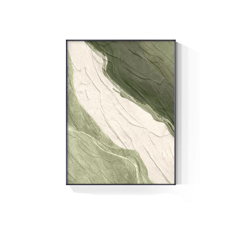 Earthy Tones Green Brown Abstract Wall Art Fine Art Canvas Prints - Art For Modern Apartment Living Room Dining Room Art For Contemporary Interiors