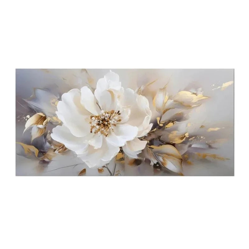 Extra Large Abstract Floral Canvas Wall Art Paintings, Frameless Modern Wall Art Picture For Living Room and Bedroom Home Decor