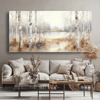 Canvas Wall Art Birch Landscape Modern Painting Framelees Picture Living Room Office Bedroom Decor High Quality Print on Canvas