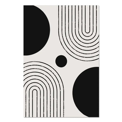 Minimalist Abstract Geometric Wall Art Fine Art Canvas Prints - Art For Contemporary Apartment Living Room Bedroom Dining Room Art For Modern Living