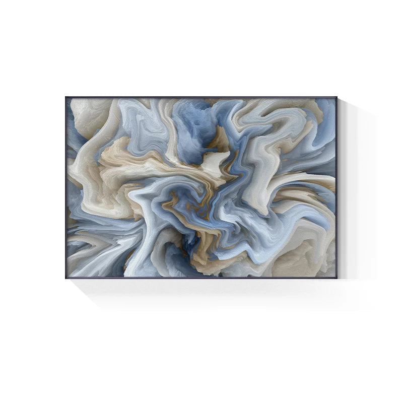 Blue Grey Alien Cloud Wall Art Fine Art Canvas Prints - Modern Art For Living Room, Bedroom, Art Contemporary Interiors