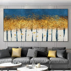 Abstract 3D Gold Tree Wall Printing Painting on Canvas,Abstract Wall Picture,Modern Home Decoration,Flowers Art Poster,Mural