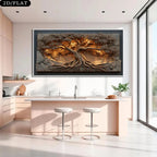 Large Tree of Life Unframed Canvas Print Wall Art – Neutral Nature‑Inspired Design for Modern Foyer, Living Room & Contemporary Home Decor