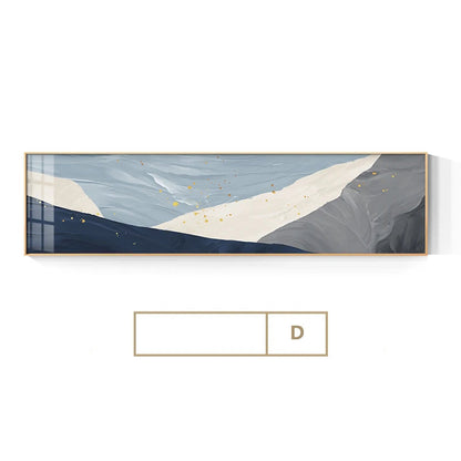 Scandinavian Abstract Wide Format Wall Art Fine Art Canvas Prints - Contemporary Living Room Art For Above The Sofa Wide Horizontal Art For Above The Bed